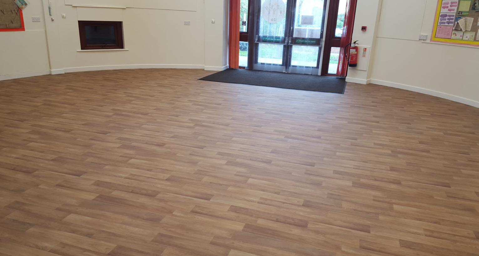 A New flooring in a school